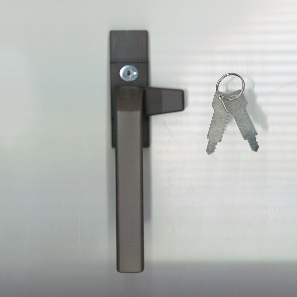 ビル用カムラッチハンドル(キー付)(L)　色 : KG　ATL-1155-L-KG　