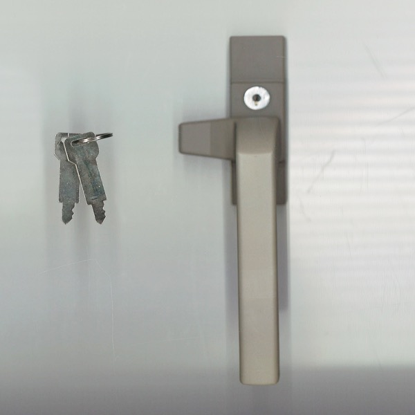 ビル用カムラッチハンドル(キー付)(R)　刻印 : ATL-1154D　色 : ステングレー　ATL-1155-R-QF