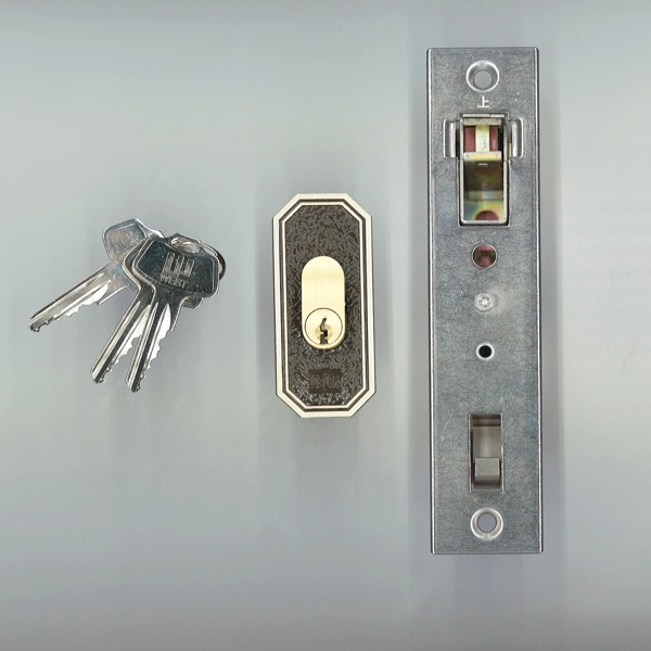 内外錠セット(引分通し袖)室外側　ブロンズ　光悦　JNP-150A　DDZZ111